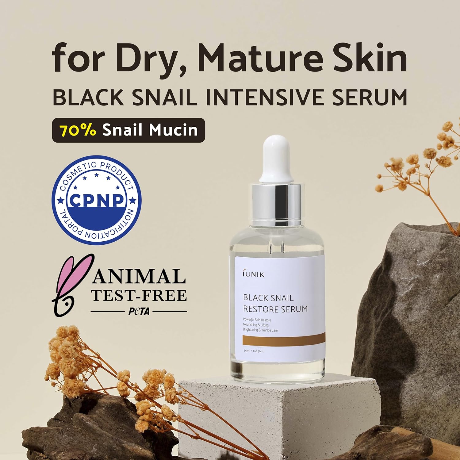 [iUNIK] Black Snail Restore Serum 50ml