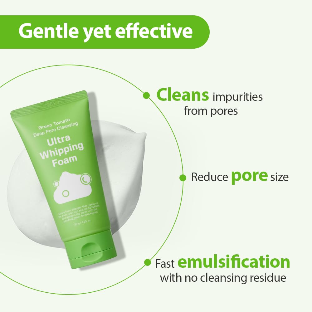 [SUNGBOON EDITOR] Green Tomato Deep Pore Cleansing Ultra Whipping Foam