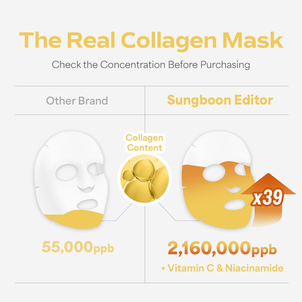 [SUNGBOON EDITOR] Deep Collagen Niacin Vita C Brightening Mask (4ea)