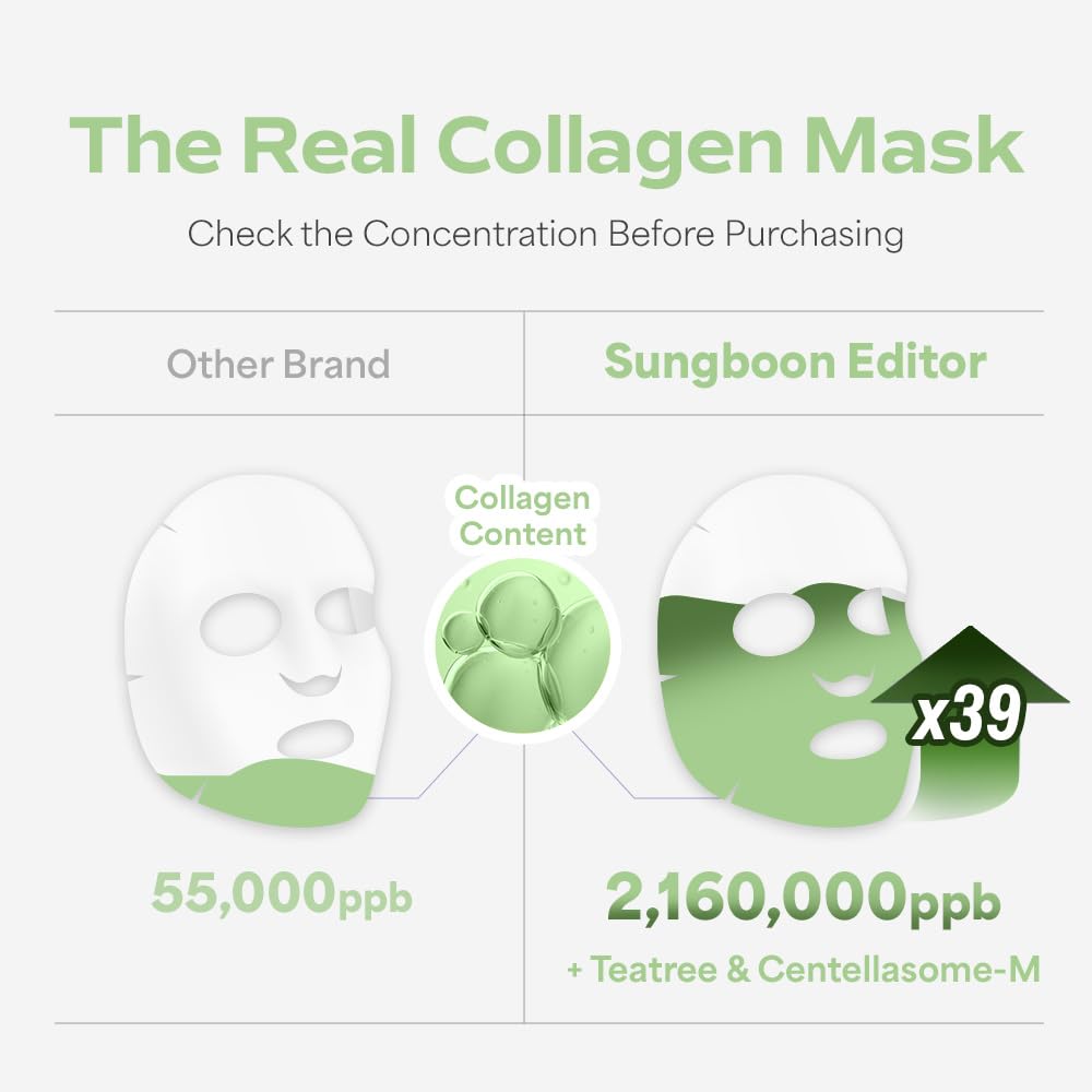 [SUNGBOON EDITOR] Deep Collagen Cica Teatree Soothing Mask (4ea)