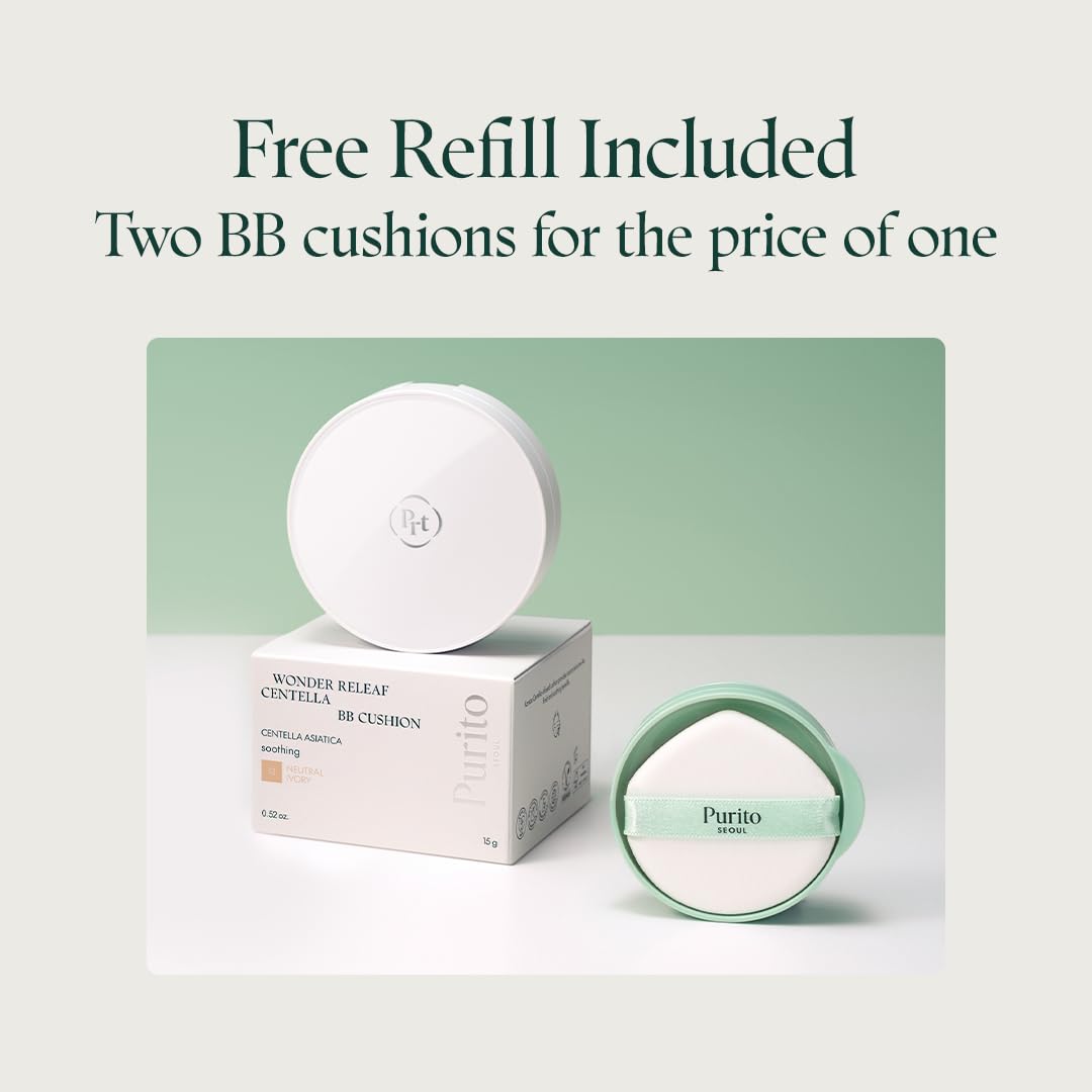 [Purito Seoul] Wonder Releaf Centella BB Cushion (3 Colors)