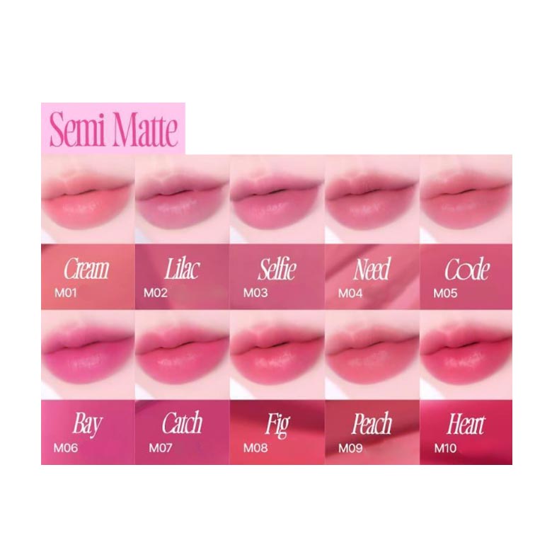 [fwee] Pink Obsession Stay-Fit Lip Tint (20 Colors)