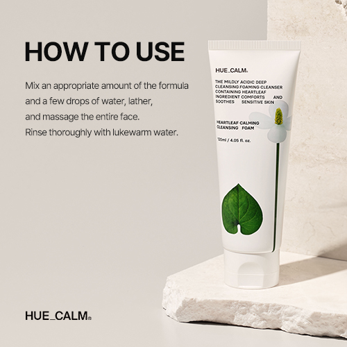 [HUECALM] Heartleaf Calming Cleansing Foam 120ml