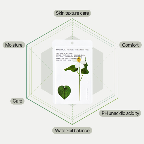 [HUECALM] Heartleaf PH Balancing Mask (1ea)